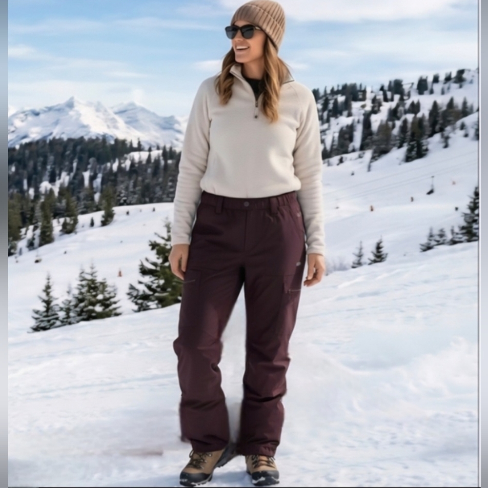 ⛸️NWT Eddie Bauer Women's Deep Blackberry 2.0 Flexion Lined Pants